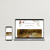 "Fleur" - Wedding Invitations in Verona Sunset by Sarah Knight - FREE Wedding Website