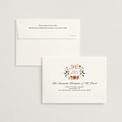 "Fleur" - Wedding Invitations in Verona Sunset by Sarah Knight - FREE Recipient Addressing