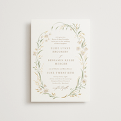 "Meadow" - Wedding Invitations in Spring Mist by Erin L. Wilson - Front
