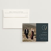 "For Eternity" - Wedding Invitations in Midnight by Ana de Sousa - Invitation with Envelope