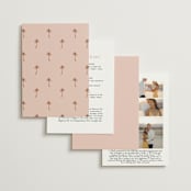 "Sunset by the Sea" - Wedding Invitations in Coral by lulu and isabelle - Back of Card Options