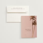 "Sunset by the Sea" - Wedding Invitations in Coral by lulu and isabelle - Invitation with Envelope