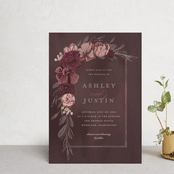 "Verdigris" - Wedding Invitations in Rose by Susan Moyal - Front