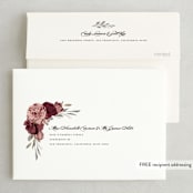 "Verdigris" - Wedding Invitations in Rose by Susan Moyal - FREE Recipient Addressing