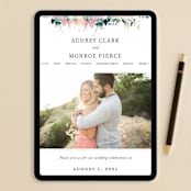 "Pretty Wildflowers" - Wedding Invitations in Garden by Lori Wemple - FREE Wedding Website