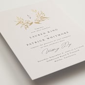 "Natural Monogram" - Wedding Invitations in Porcelain by Jennifer Postorino - Detail