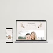 "Natural Monogram" - Wedding Invitations in Porcelain by Jennifer Postorino - FREE Wedding Website