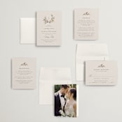 "Natural Monogram" - Wedding Invitations in Porcelain by Jennifer Postorino - Invitation Suite