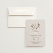 "Natural Monogram" - Wedding Invitations in Porcelain by Jennifer Postorino - Invitation with Envelope