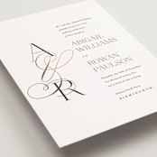 "Initialed" - Wedding Invitations in Chantilly by Jessica Williams - Detail