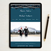 "Strands Of Lights" - Wedding Invitations in Navy by Hooray Creative - FREE Wedding Website