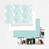 "Sea Crest" - Wedding Invitations in Turquoise by Kaydi Bishop - Back of Card Options