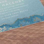 "Sea Crest" - Wedding Invitations in Turquoise by Kaydi Bishop - Detail