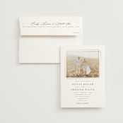 "Regent" - Wedding Invitations in Opal by Robert and Stella - Invitation with Envelope