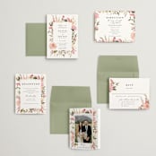 "Lush" - Wedding Invitations in Blush by Susan Moyal - Invitation Suite
