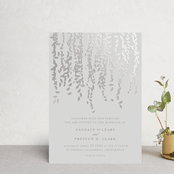 "Cascade" - Wedding Invitations in Mist by Lori Wemple - Front
