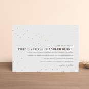 "Thrilling" - Wedding Invitations in Snow by Design Lotus - Front
