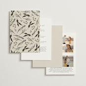 "Botanical Edge" - Wedding Invitations in Latte by Susan Moyal - Back of Card Options