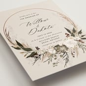 "Botanical Edge" - Wedding Invitations in Latte by Susan Moyal - Detail