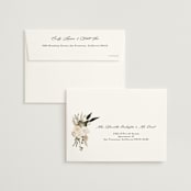 "Botanical Edge" - Wedding Invitations in Latte by Susan Moyal - FREE Recipient Addressing
