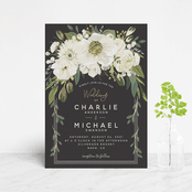 "Garden Blooms" - Wedding Invitations in Ivory by Susan Moyal - Front