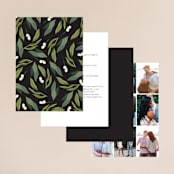 "Garden Blooms" - Wedding Invitations in Ivory by Susan Moyal - Back of Card Options