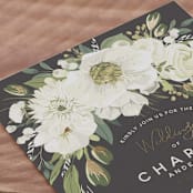 "Garden Blooms" - Wedding Invitations in Ivory by Susan Moyal - Detail