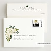 "Garden Blooms" - Wedding Invitations in Ivory by Susan Moyal - FREE Recipient Addressing