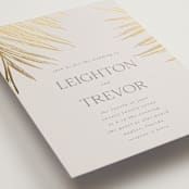 "Gilded Palm" - Wedding Invitations in Sand by Melinda Denison - Detail