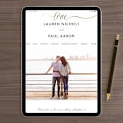 "A Sparkly Love" - Wedding Invitations in Snow by Erin Deegan - FREE Wedding Website