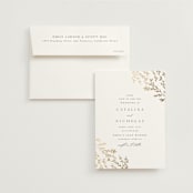 "Swoon" - Wedding Invitations in Cotton by Carolyn Nicks - Invitation with Envelope