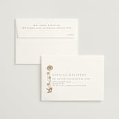 "Nouveau flowers" - Wedding Invitations in Onyx by Ana de Sousa - FREE Recipient Addressing