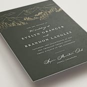 "Peaks" - Wedding Invitations in Hunter by Sarah Brown - Detail
