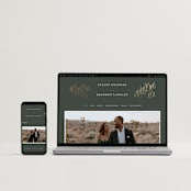 "Peaks" - Wedding Invitations in Hunter by Sarah Brown - FREE Wedding Website