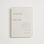 "gathering" - Wedding Invitations in Smoke by Olivia Raufman - Front