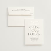 "Idyllic" - Wedding Invitations in Sugar by Jessica Williams - Invitation with Envelope