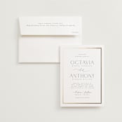 "Regal" - Wedding Invitations in Porcelain by Nicole Walsh - Invitation with Envelope