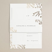 "Swoon" - Wedding Invitations in Cotton by Carolyn Nicks - Assembled with Belly Band