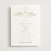 "Posy" - Wedding Invitations in Blush by Everett Paper Goods - Front