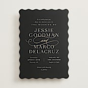 "Black Tie Affair" - Wedding Invitations in Onyx by Hooray Creative - Front