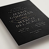 "Black Tie Affair" - Wedding Invitations in Onyx by Hooray Creative - Detail
