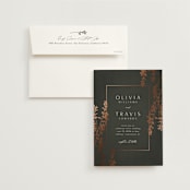 "Quince" - Wedding Invitations in Ivy by Kelly Schmidt - Invitation with Envelope
