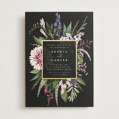 "Bold Bouquet" - Wedding Invitations in Midnight by Susan Moyal - Front