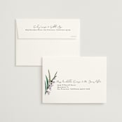 "Bold Bouquet" - Wedding Invitations in Midnight by Susan Moyal - FREE Recipient Addressing