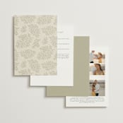 "Heirloom Branches" - Wedding Invitations in Cream by GeekInk Design - Back of Card Options