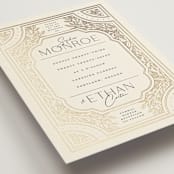 "Heirloom Branches" - Wedding Invitations in Cream by GeekInk Design - Detail