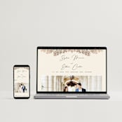 "Heirloom Branches" - Wedding Invitations in Cream by GeekInk Design - FREE Wedding Website