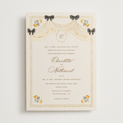 "Tuileries" - Wedding Invitations in Golden by Claudia Orengo - Front