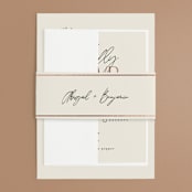 "Together" - Wedding Invitations in Cream Puff by Pixel and Hank - Assembled with Belly Band