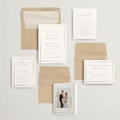 "Classic Line Frame" - Wedding Invitations in Silk by Wildfield Paper Co - Invitation Suite